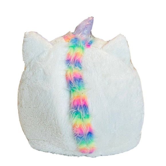 Unicorn Plush Big Fat Head Costume Halloween Easter Aldis White Rainbow - Picture 4 of 8